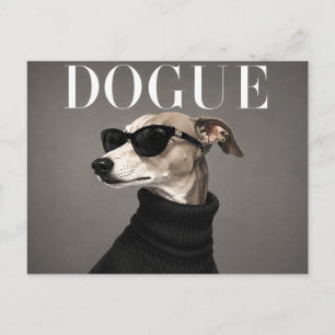 Carte Postale Portrait de Greyhound Italien Luxueux