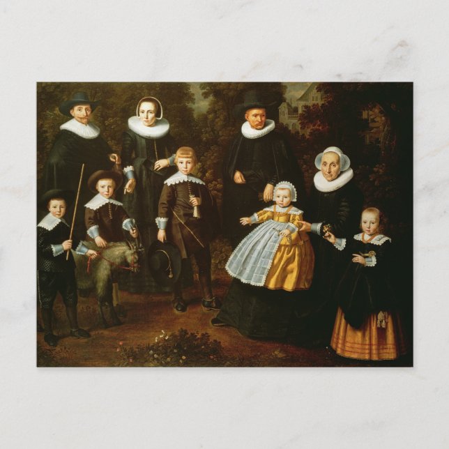 Carte Postale Portrait de groupe de trois générations (Devant)