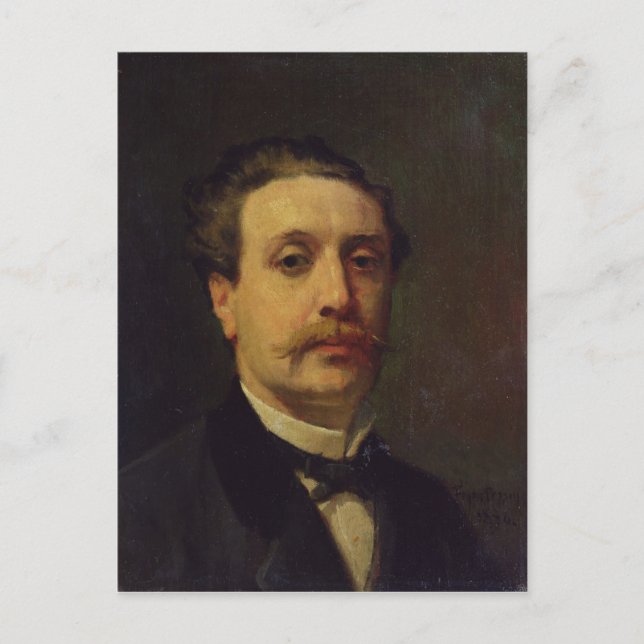 Carte Postale Portrait de Guy de Maupassant 1876 (Devant)