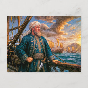 Carte Postale Portrait de Hayreddin Barberousse, commandant nava