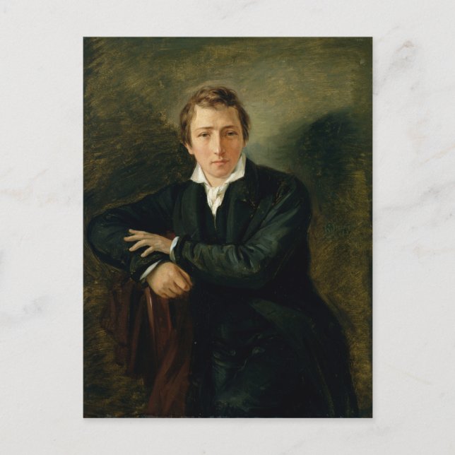 Carte Postale Portrait de Heinrich Heine 1831 (Devant)
