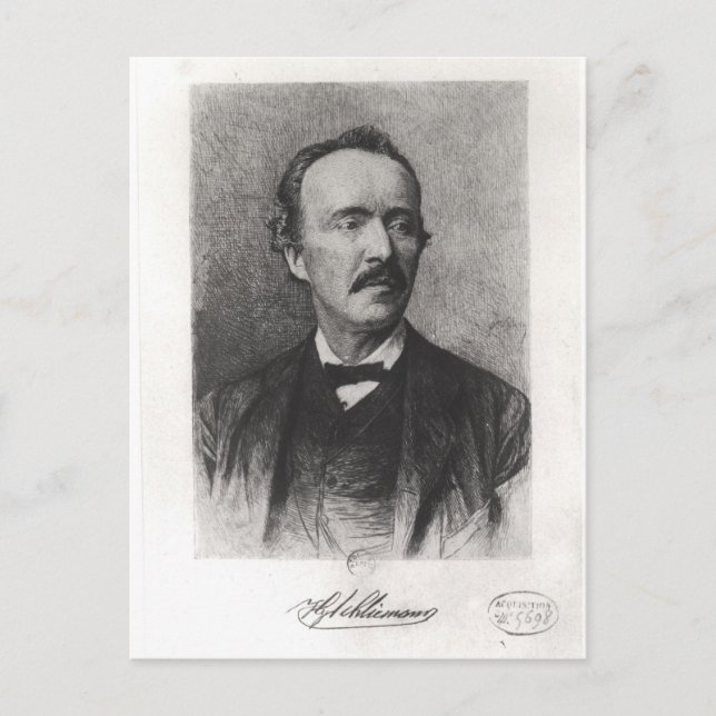 Carte Postale Portrait de Heinrich Schliemann (Devant)