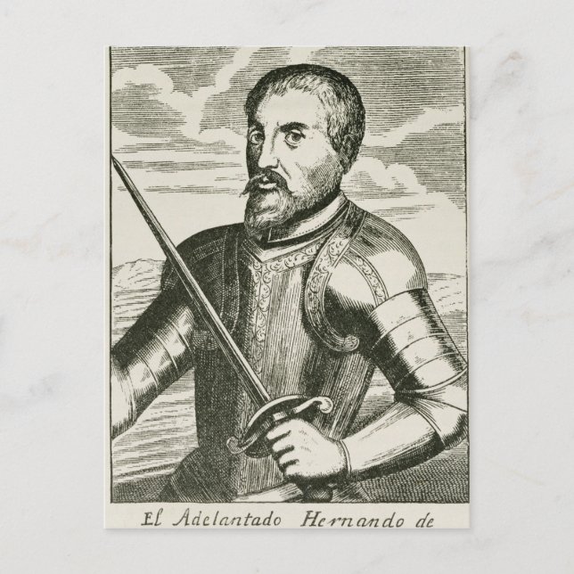 Carte Postale Portrait de Hernando de Soto (Devant)
