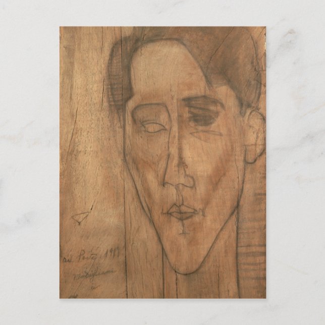 Carte Postale Portrait de Jean Cocteau (1889-1963) 1917 (crayon (Devant)