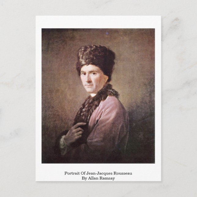 Carte Postale Portrait De Jean-Jacques Rousseau Par Allan Ramsay (Devant)