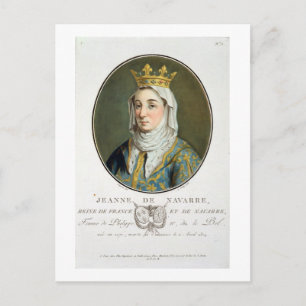 Carte Postale Portrait de Jeanne de Navarre (1271-1304), 1788 (c