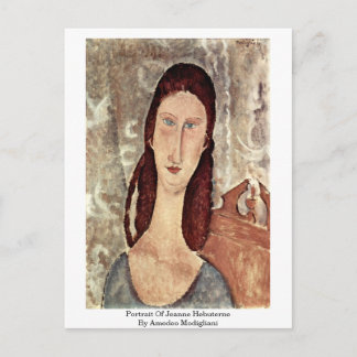 Carte Postale Portrait De Jeanne Hebuterne Par Amedeo Modigliani