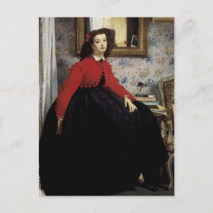 Carte Postale Portrait de Jeune Femme en Veste Rouge