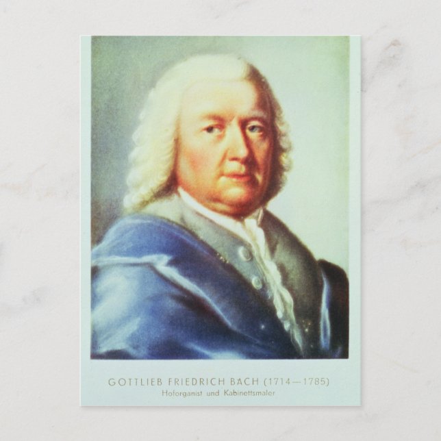Carte Postale Portrait de Johann Sebastian Bach (Devant)