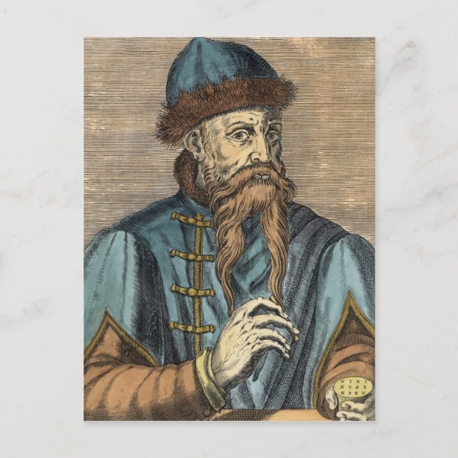Carte Postale Portrait de Johannes Gutenberg 2 (Devant)