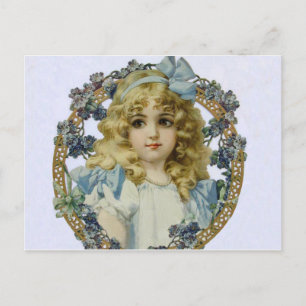 Carte Postale Portrait de jolie petite fille antique