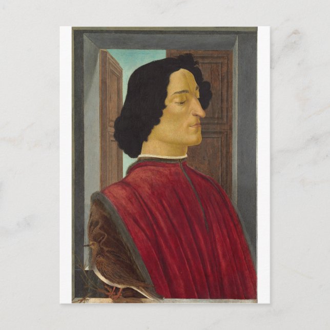 Carte Postale Portrait de Julien de Médicis par Botticelli (Devant)