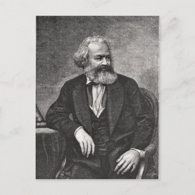 Carte Postale Portrait de Karl Marx 1857 (Devant)