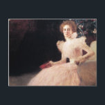 Carte Postale Portrait de Knips Sonja ; Peinture Gustav Klimt<br><div class="desc">Beau portrait de Portrait de Sonja Knips par Gustav Klimt,  peint en 1898. De grands cadeaux pour les fans de Gustav Klimt !</div>