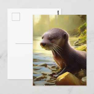 Carte Postale Portrait de la faune de Baby Otter