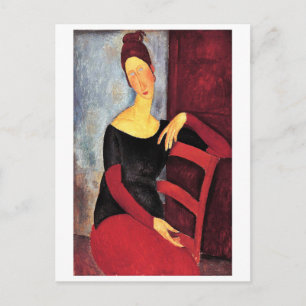 Carte Postale Portrait de la femme de l'artiste, Modigliani