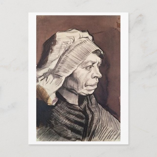 Carte Postale Portrait de la femme paysanne, Van Gogh Art (Devant)