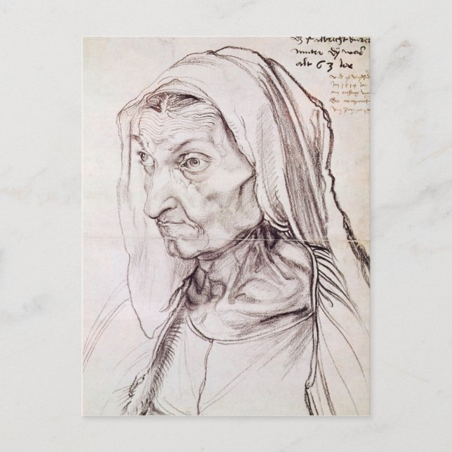 Carte Postale Portrait de la mère de l'artiste, 1514 (Devant)