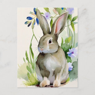 Carte Postale Portrait de lapin 043