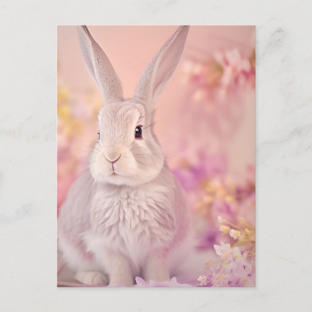 Carte Postale Portrait de lapin 083 (Devant)