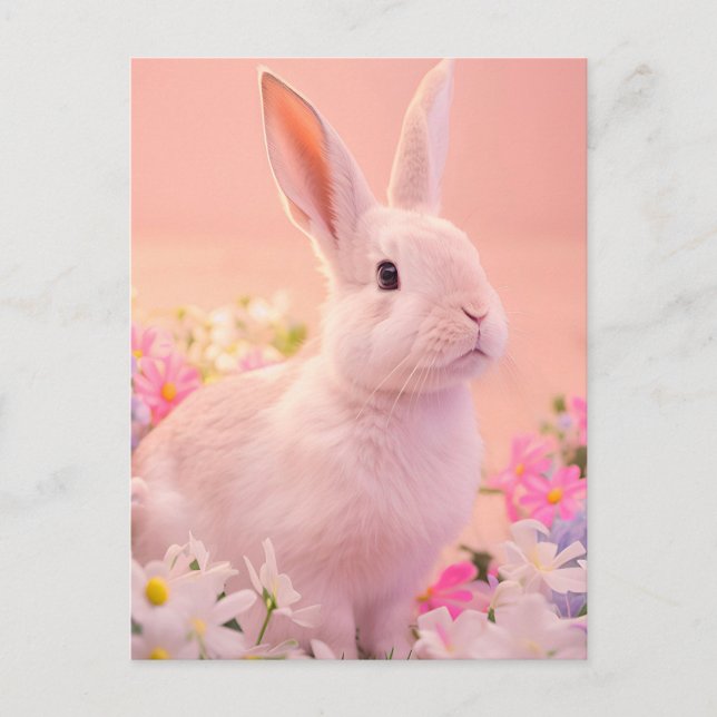 Carte Postale Portrait de lapin 089 (Devant)