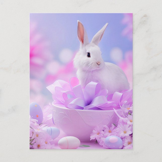 Carte Postale Portrait de lapin 112 (Devant)