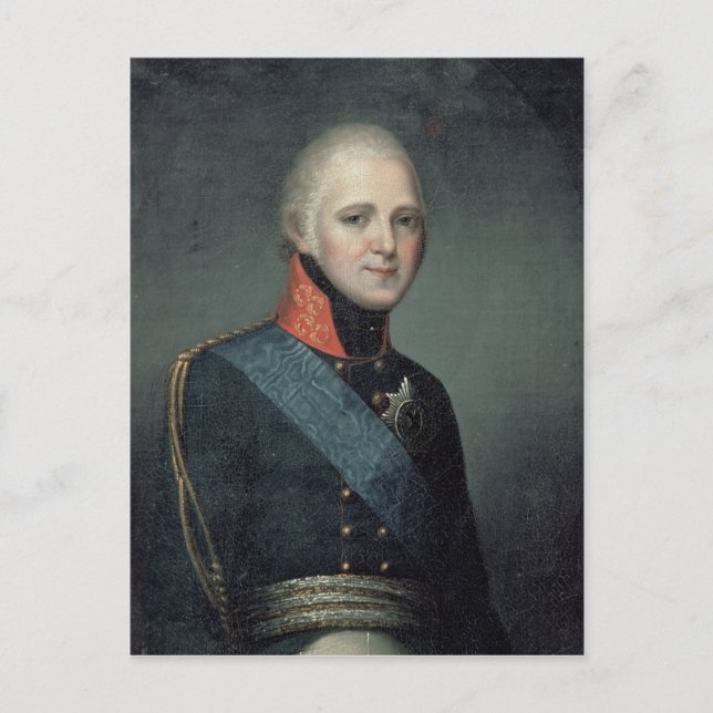 Carte Postale Portrait de l'empereur Alexandre I, 1804 (Devant)
