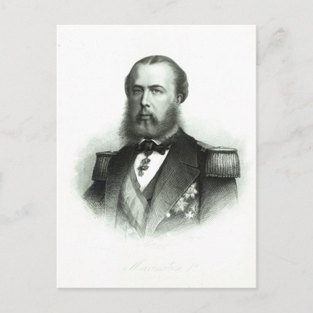 Carte Postale Portrait de l'empereur Maximilien du Mexique, 1864 (Devant)