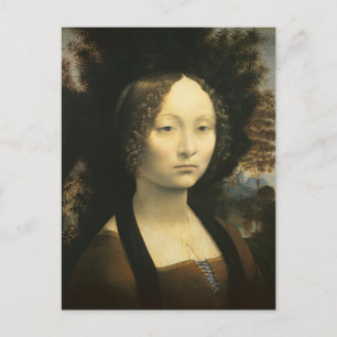 Carte Postale Portrait de Léonard de Vinci de Ginevra Benci