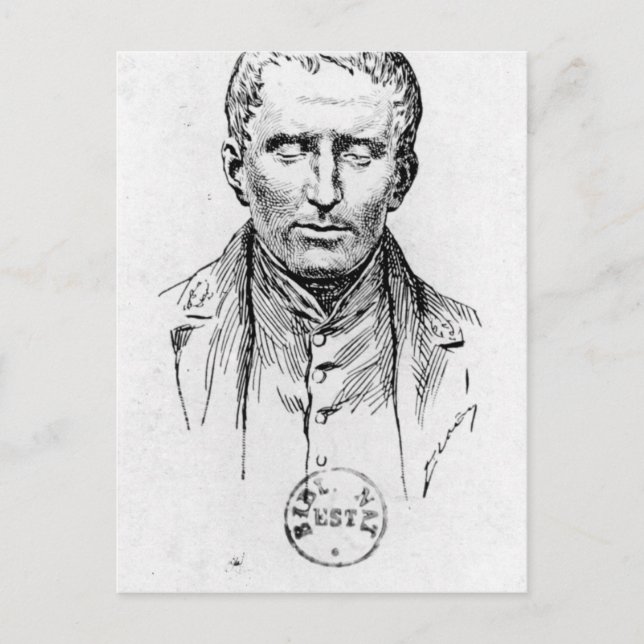 Carte Postale Portrait de Louis Braille (Devant)