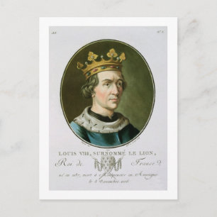 Carte Postale Portrait de Louis VIII, appelé "Le Lion", roi de