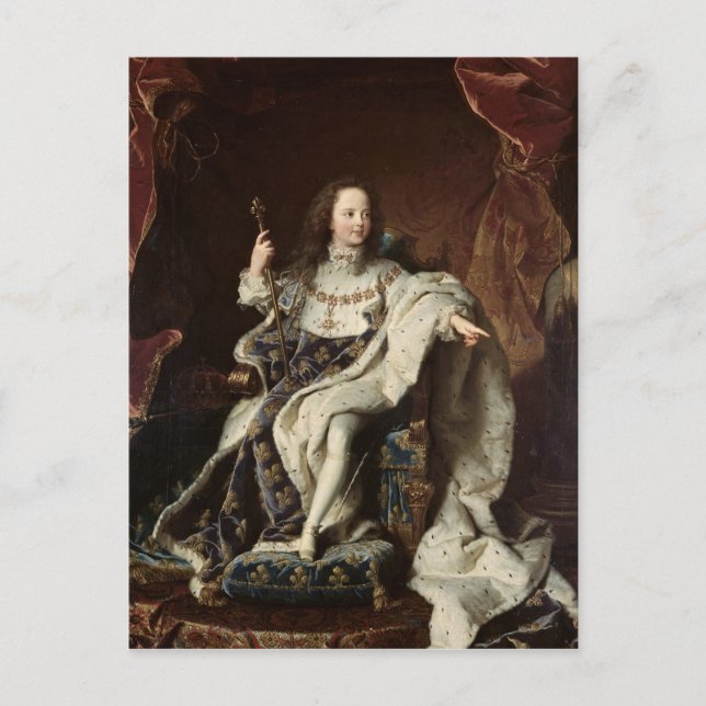 Carte Postale Portrait de Louis XV dans des robes longues de (Devant)