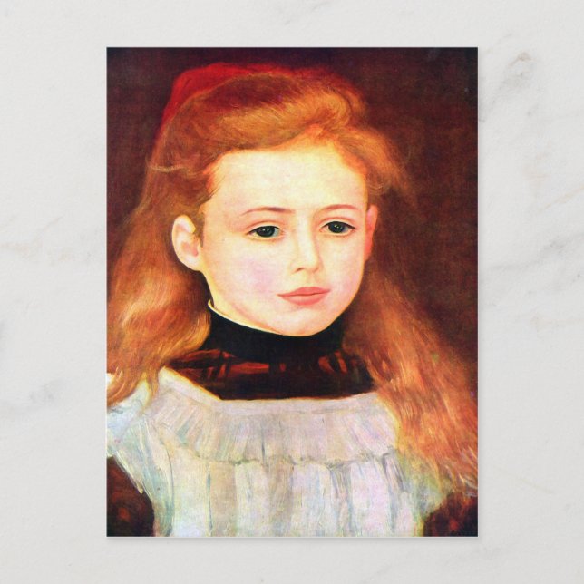 Carte Postale Portrait de Lucie Berard par Pierre Renoir (Devant)