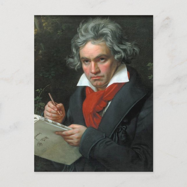 Carte Postale Portrait de Ludwig van Beethoven (Devant)