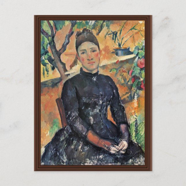 Carte Postale Portrait De Madame Cezanne Dans La Serre (Devant)