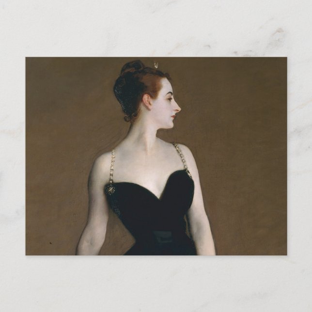 Carte Postale Portrait de Madame X par John Singer Sargent avec  (Devant)