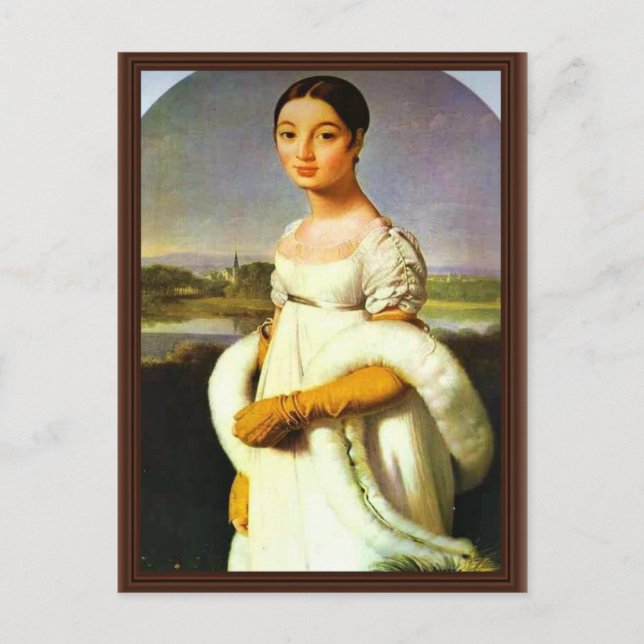 Carte Postale Portrait De Mademoiselle Rivière Par Ingres Jean A (Devant)