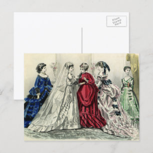 Carte Postale Portrait de mariage victorien vintage de la mariée