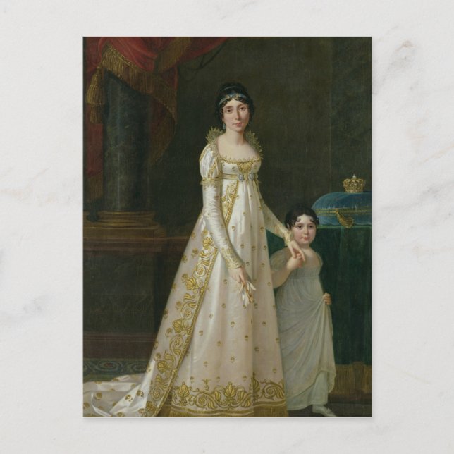 Carte Postale Portrait de Marie-Julie Clary Reine de Naples (Devant)