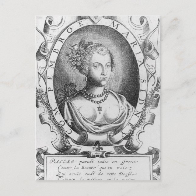 Carte Postale Portrait de Mary Sidney, comtesse de Pembroke (Devant)