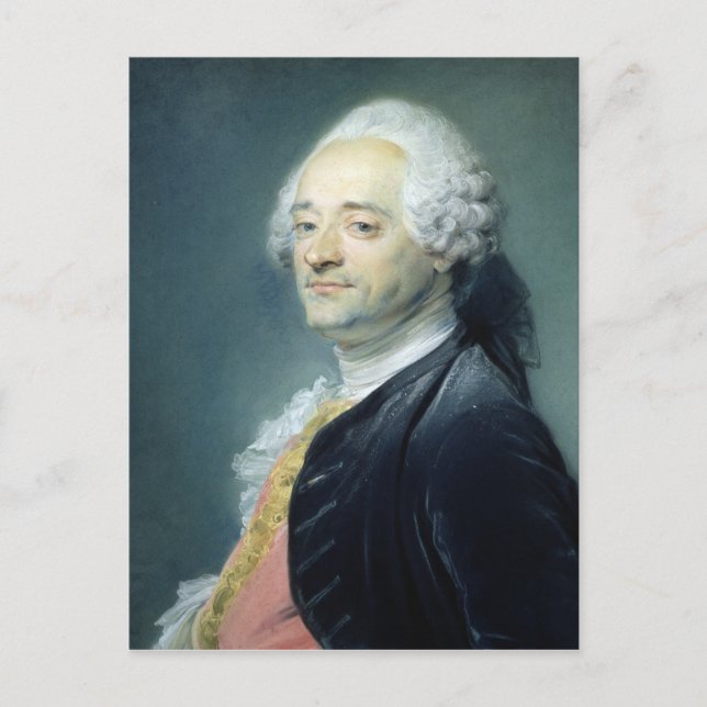 Carte Postale Portrait de Maurice Quentin de la Tour, 1750 (Devant)