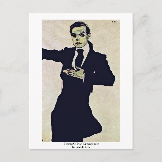Carte Postale Portrait De Max Oppenheimer Par Schiele Egon (Devant)