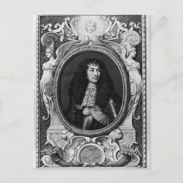 Carte Postale Portrait de Médaillon de Louis XIV (Devant)