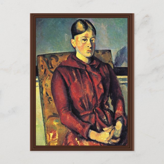 Carte Postale Portrait De Mme Cézanne Dans Un Fauteuil Jaune, (Devant)