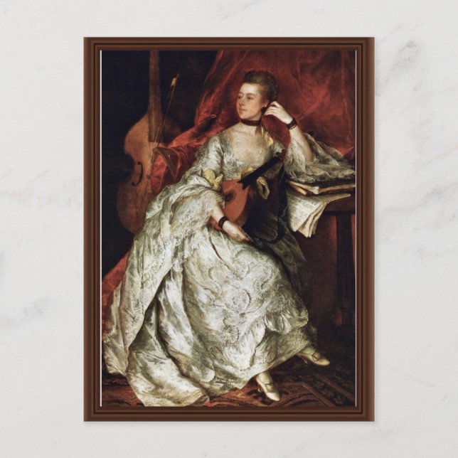 Carte Postale Portrait De Mme Philip Thkinson Par Gainsborough (Devant)