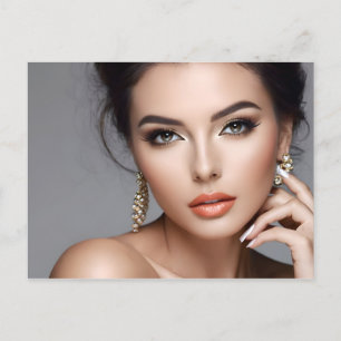 Carte Postale Portrait de mode de l'art féminin