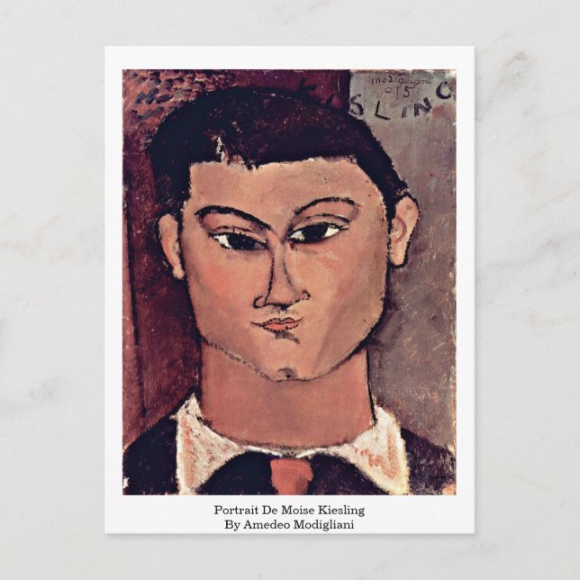 Carte Postale Portrait De Moise Kiesling Par Amedeo Modigliani (Devant)