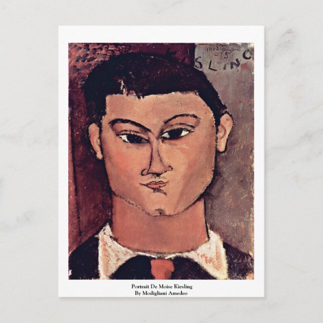 Carte Postale Portrait De Moise Kiesling Par Modigliani Amedeo (Devant)