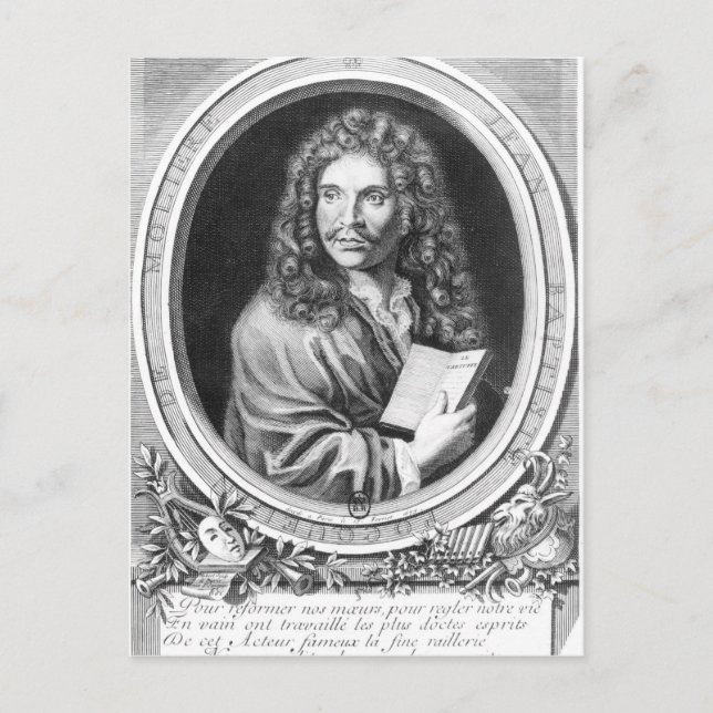Carte Postale Portrait de Molière (Devant)