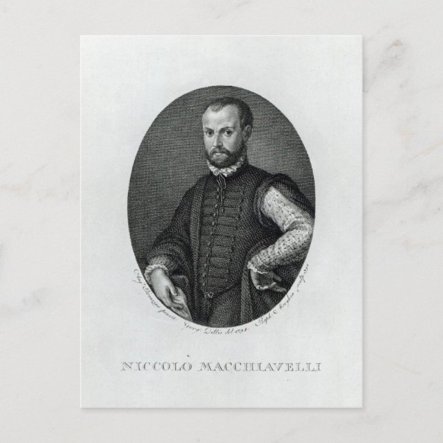 Carte Postale Portrait de Niccolo Machiavelli (Devant)